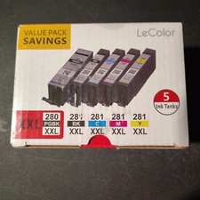 5PK PGI-280 XXL CLI-281 XXL Ink for Canon PIXMA TS6120 TS6220 TS8120 TS9120