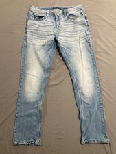 BKE Jake Straight Leg Men  s Jeans Medium Wash Blue Denim Stretch Size 34x32