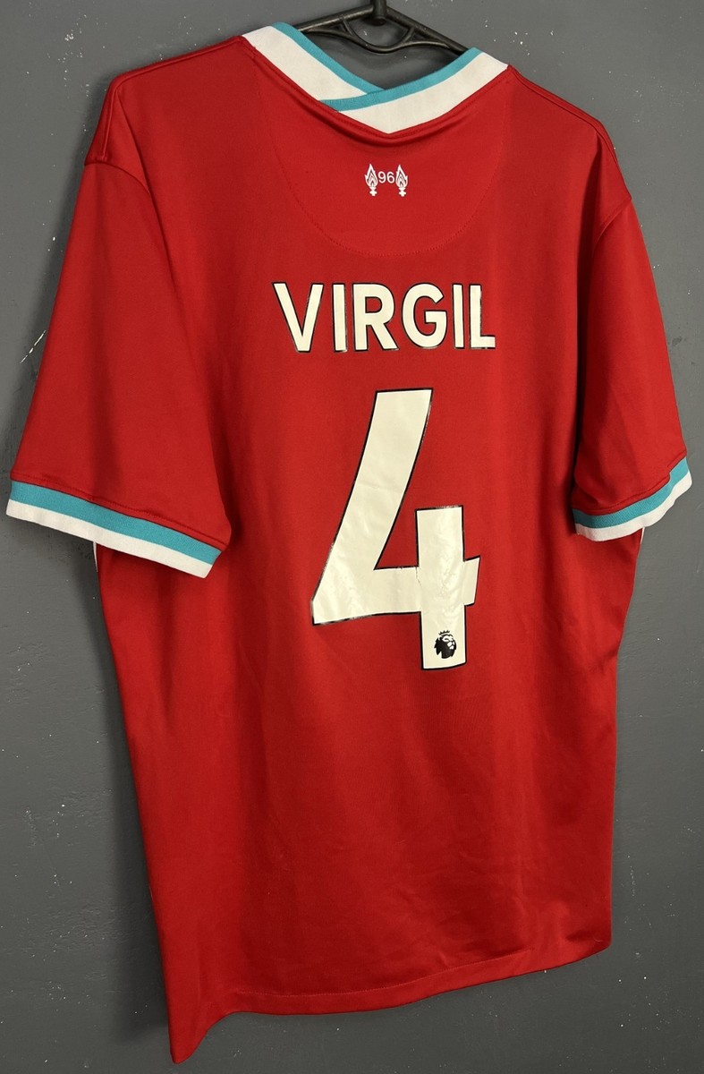 ウェア Liverpool FC Virgil van Dijk MENS FC LIVERPOOL 2020/2021 VIRGIL VAN DIJK SOCCER FOOTBALL SHIRT