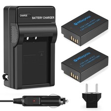 2 Pack LP-E17 Battery and Charger Kit for EOS RP, R10, R8, R50, Rebel T8i, T7...