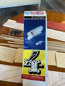 Vintage RARE 1970s Squadron Kites Four Decker 4ft Wingspan Kit No. 201 Coast