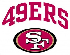 San Francisco 49ers 8 Inch Decal Sticker, Arch Design, Vinyl Die Cut, Peel Sti