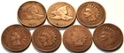 Lot (7) Flying Eagle Indian Head Cents 1857 1858 1867 1869 1870 1872 Penny 1C