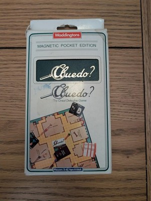 Pocket Cluedo Waddingtons Vintage 1989 Magnetic Pocket Edition Cluedo komplett 