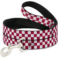 Dog Leash 6-FEET Checker Crimson/White (Us Import)