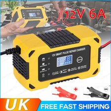 Smart Car Battery Charger Automatic Jump Starter Pulse Repair 12V 6A AGM/GEL UK