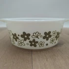 Pyrex Crazy Daisy Spring Blossom 472 Cinderella Round Casserole 1.5 Pint Vintage