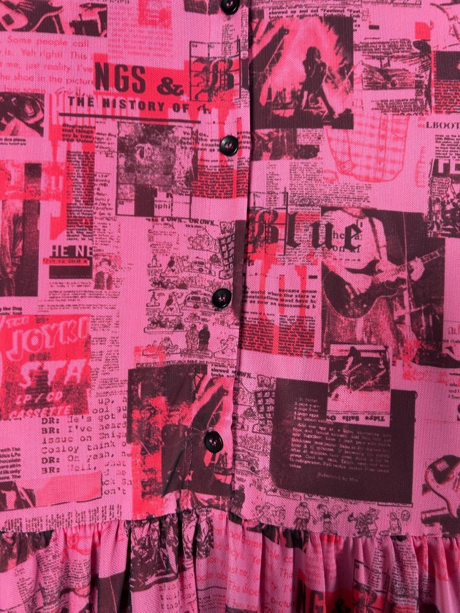 Urban Outfitters Newspaper Print Mesh Mini Shirt Dress Medium Pink Short Sleeve | eBay Urban Outfitters Newspaper Print Mesh Mini Shirt Dress Medium Pink Short Sleeve | eBay