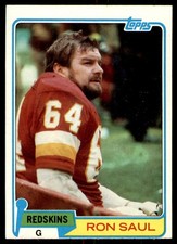1981 Topps #522 Ron Saul Washington Redskins Card