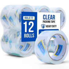 Packing Tape, 12 Rolls Shipping Tape, Heavy Duty Packaging Tape 1.88 X 60 Yd, C