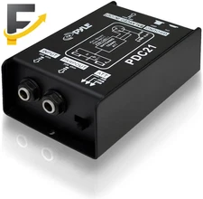 Premium Direct Injection Audio Box 2.36" X 4.09" Passive DI Unit Hum Eliminator