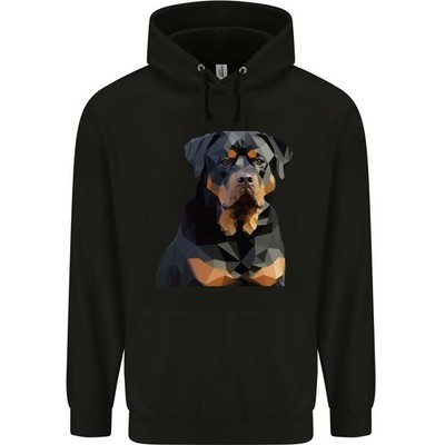 Polygon Rottweiler Dog Mens 80% Cotton Hoodie