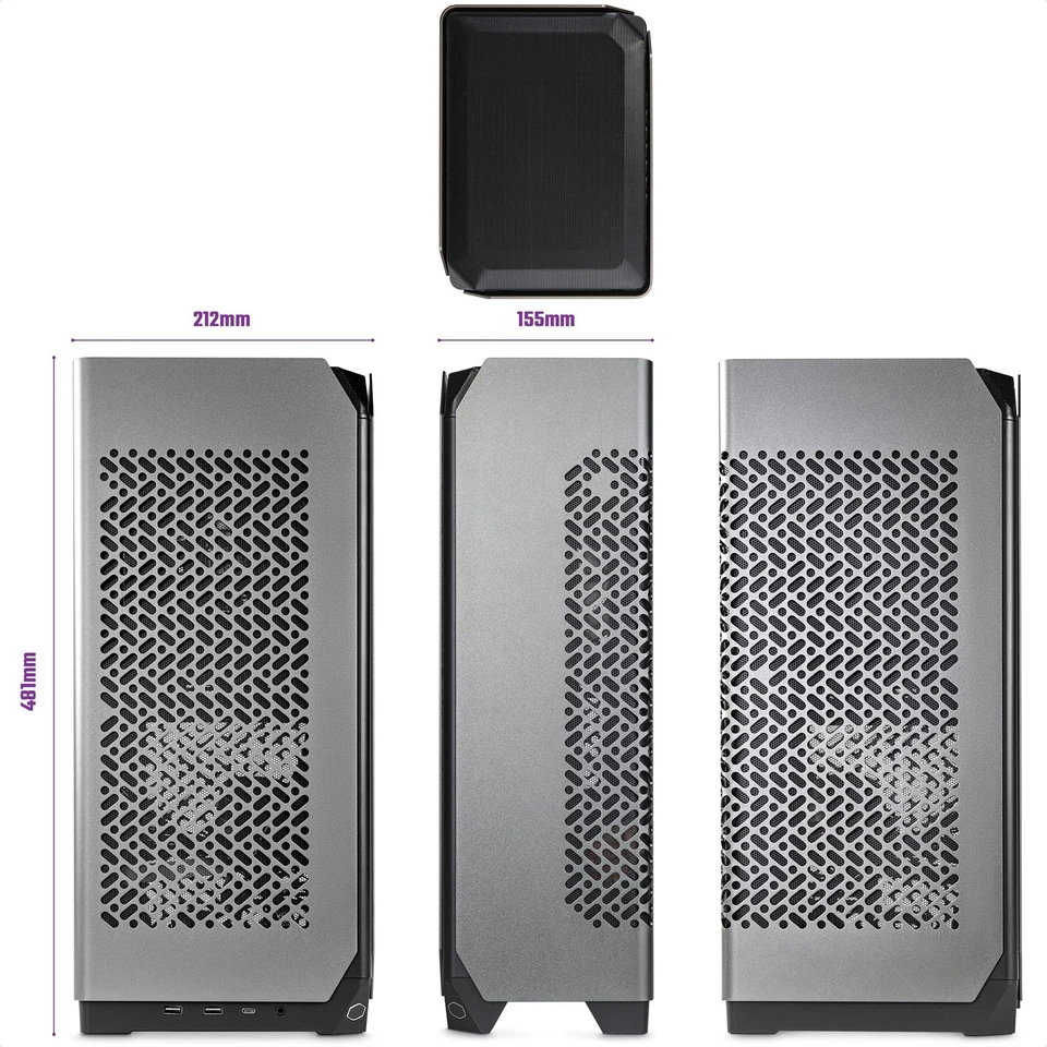 NCORE 100 MAX Mini-ITX SFF Tower-Gehäuse – Maßgeschneiderter AIO-Kühler 850 W... - Bild 2 von 4