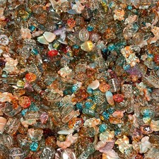 100g Glass beads lot jewelry making mix variety bead supplies Read Description