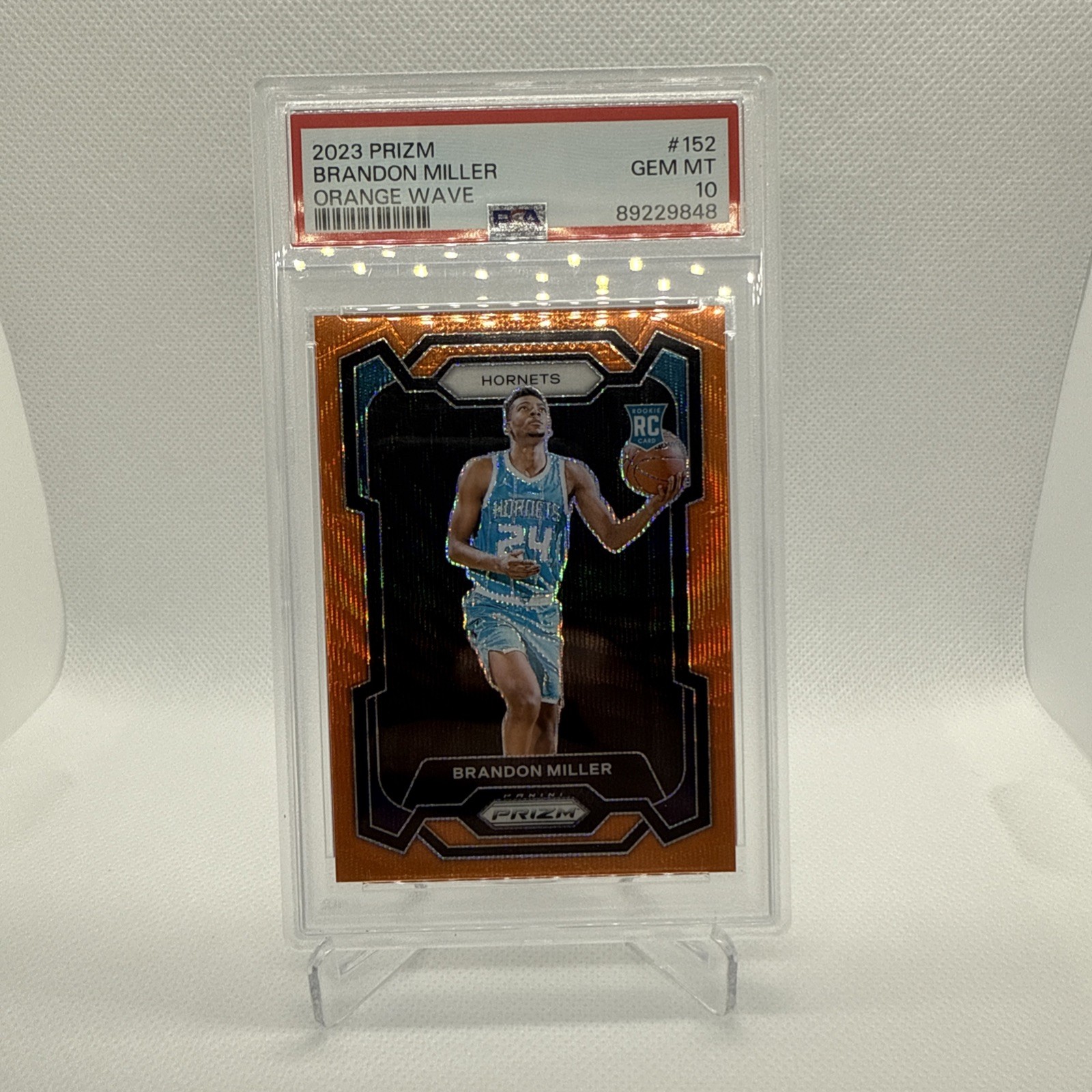 2023-24 Panini Prizm - Brandon Miller #152 Orange Wave Prizm /60 (RC)