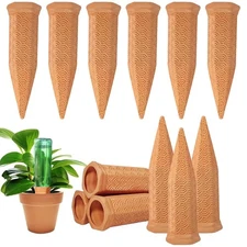 Plant Watering Spikes 12 Pack,Terracotta Plant Watering Spikes Wine Bottle Au...