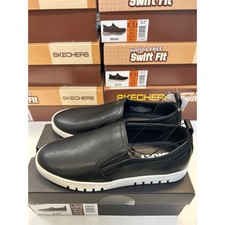 1372 DKNY Asbury Slip On Sneaker Womens Size 9 Black Faux Leather Low Top Shoes