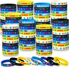 120 Pcs Autism Awareness Bracelets Inspirational Autism Wristbands Motivation...