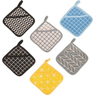 Linen Cotton Hot Dish Pad Square Heat Resistant Kitchens Dining Tables