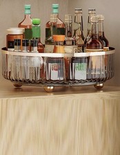 Luxury Rotating Kitchen Turntable Storage Container Transparent Spice Organizer