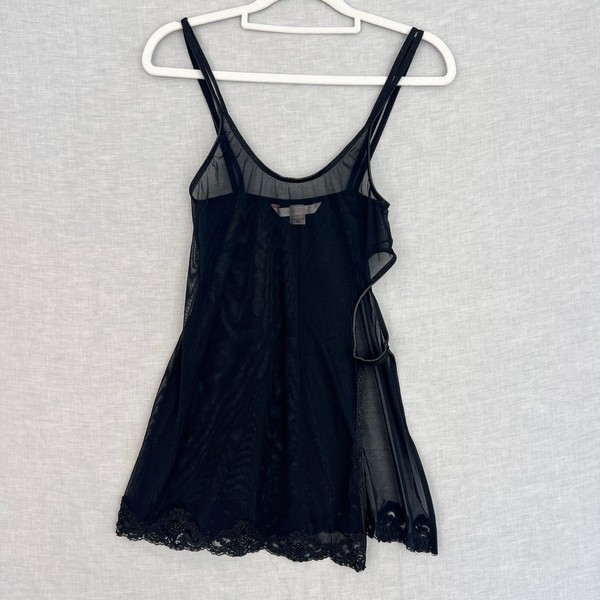 Victoria's Secret Mesh Slip Dress XS Stretch Romantic Sheer Coquette Short Mini