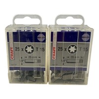 50X Bit Schraubendreher Set Bitsatz Torx T15 Schlitz Schraubendreherbits Bitset