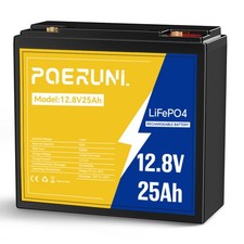 12V 25Ah LiFePO4 Lithium Battery Built-in BMS 5000 Deep Cycle for Solar Marine