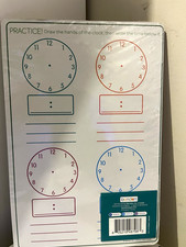 Bendon Wipe-Clean Boards 2-Pack Fractions Telling Time, Ages 4-7 2022