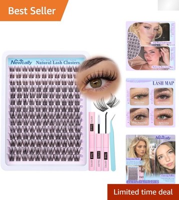 All-in-One Wispy Lash Clusters + Glue & Tweezers - 10-16MM for Effortless Style