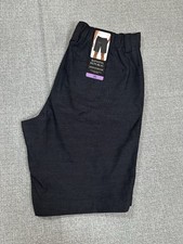 BANANA REPUBLIC Men's Comfort Waist Flat Front Shorts BLACK Wicking 30 NEW