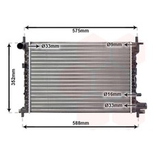 1X VAN WEZEL KÜHLER MOTORKÜHLUNG FÜR FORD MAZDA 1001859 NEU