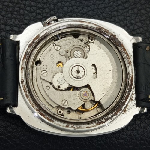 AUTOMATIC VINTAGE SEIKO 5 JAPAN 7009A MENS BLACK COLOR DIAL WATCH a702361-1 - Picture 10 of 11