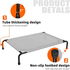 Raised Dog Bed for Large Dogs Waterproof XL Dog Cot Outdoor Cooling Elevated Pet