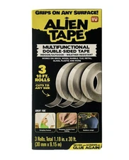 Alien Tape Double Sided Multipurpose Adhesive Grip Mounting Tape - 3 Pack