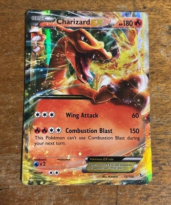 Pokémon Charizard EX 12/106 Flashfire Ultra Rare Holo 180HP Pokémon TCG Card
