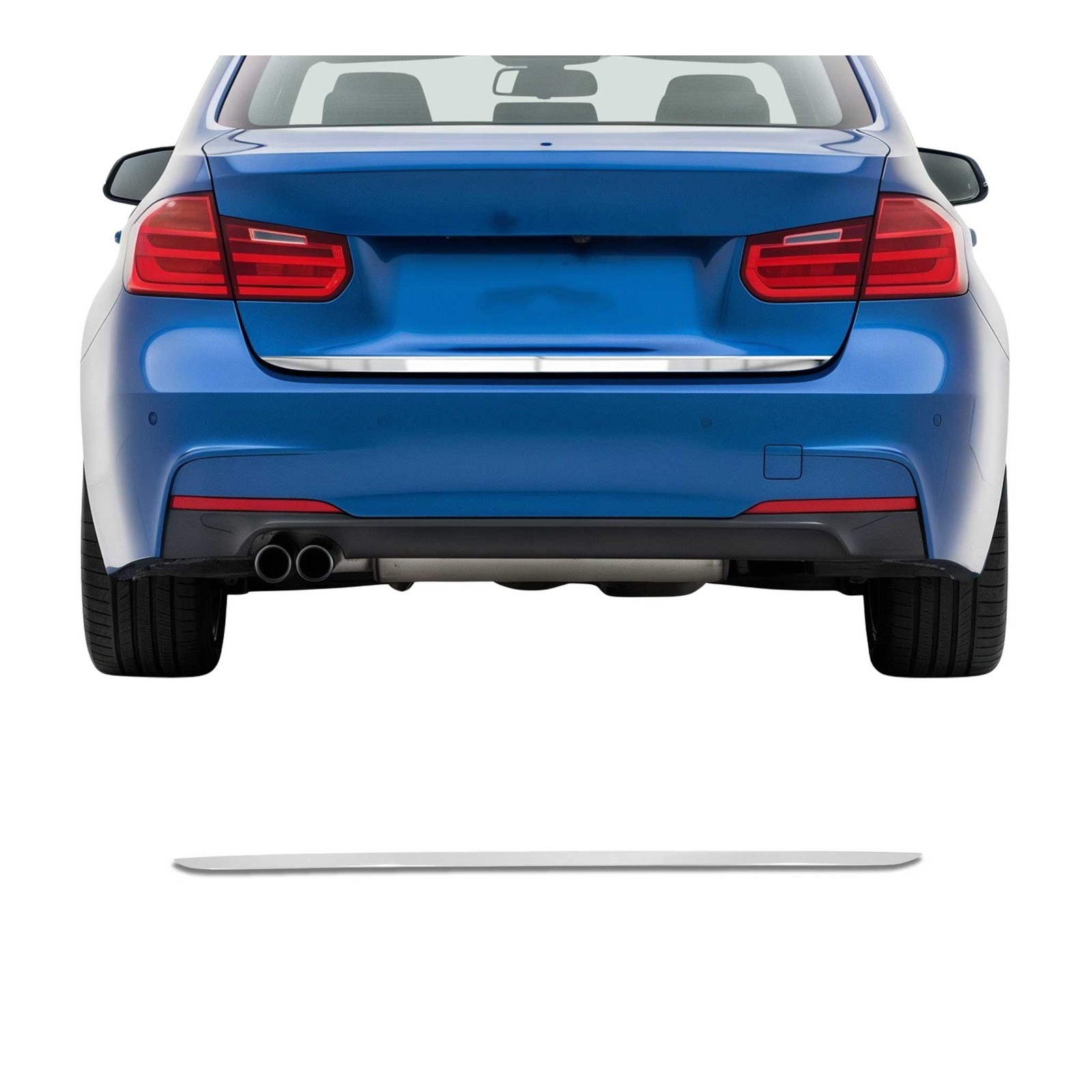 Moulure de hayon coffre BMW F30 2012-2019 en acier chromé pour carrosserie