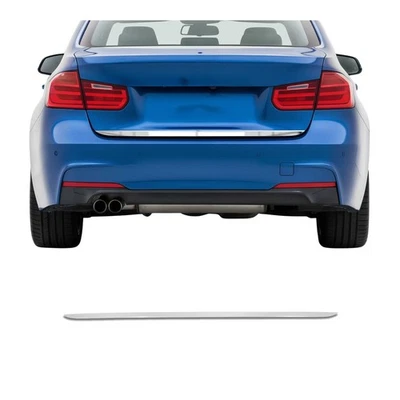 Garniture de hayon coffre pour BMW Série 3 F30 2012-2019 en acier Chromé - Photo 1/4
