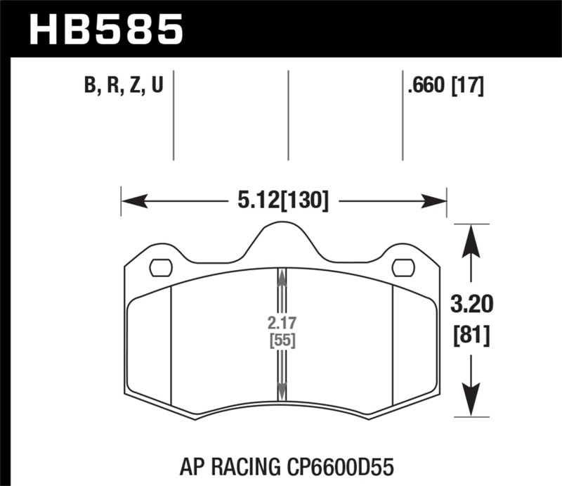 Hawk Performance HB585B.660 HPS 5.0 Brake Pads * Fits McLaren MP4-12C