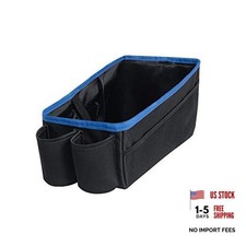 E-Z Travel Multi-Use Car Organizer with Cup Holders Back Seat Storage Blue BLUE
