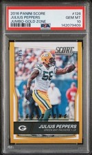 2016 PANINI SCORE #126 JULIUS PEPPERS PSA 10 GEM MINT JUMBO GOLD ZONE /99 POP 1