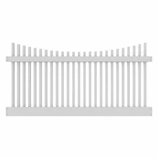 Barrette OutdoorLiving Fence Panel 4'H x 8'W Vinyl Un-Assembled 25-Pickets White