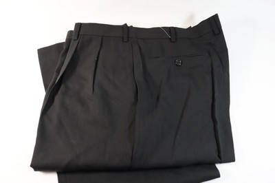 JOS A BANK Dress Pants Mens Size 40 Regular Black Slacks Pleated Unhemmed NEW