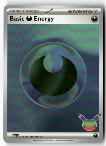 BASIC DARKNESS ENERGY (30TH) 015 HOLO MEE: MEGA EVOLUTION ENERGIES POKEMON NM