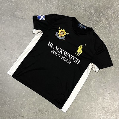 Polo Ralph Lauren Blackwatch Shirt Mens M Black Custom Fit Polo