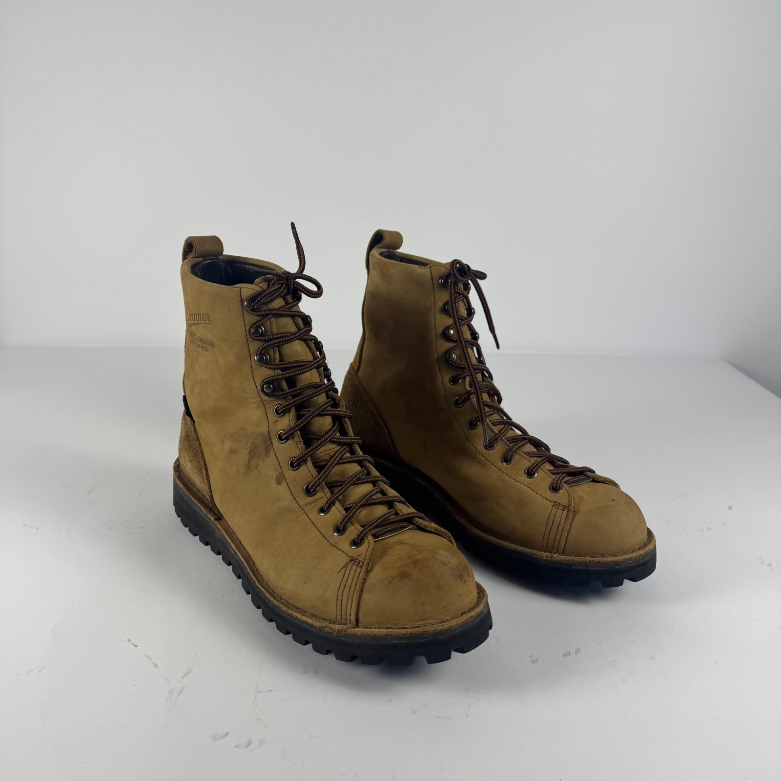 DANNER ELK HUNTER Mens 12 Tan Hunting Boot Leather Hiking Outdoor FLAWS: SEE PIC