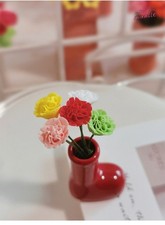 10PC Hand-made Dollhouse Miniature 1:12 Scale Rose Flower Arrangement Market