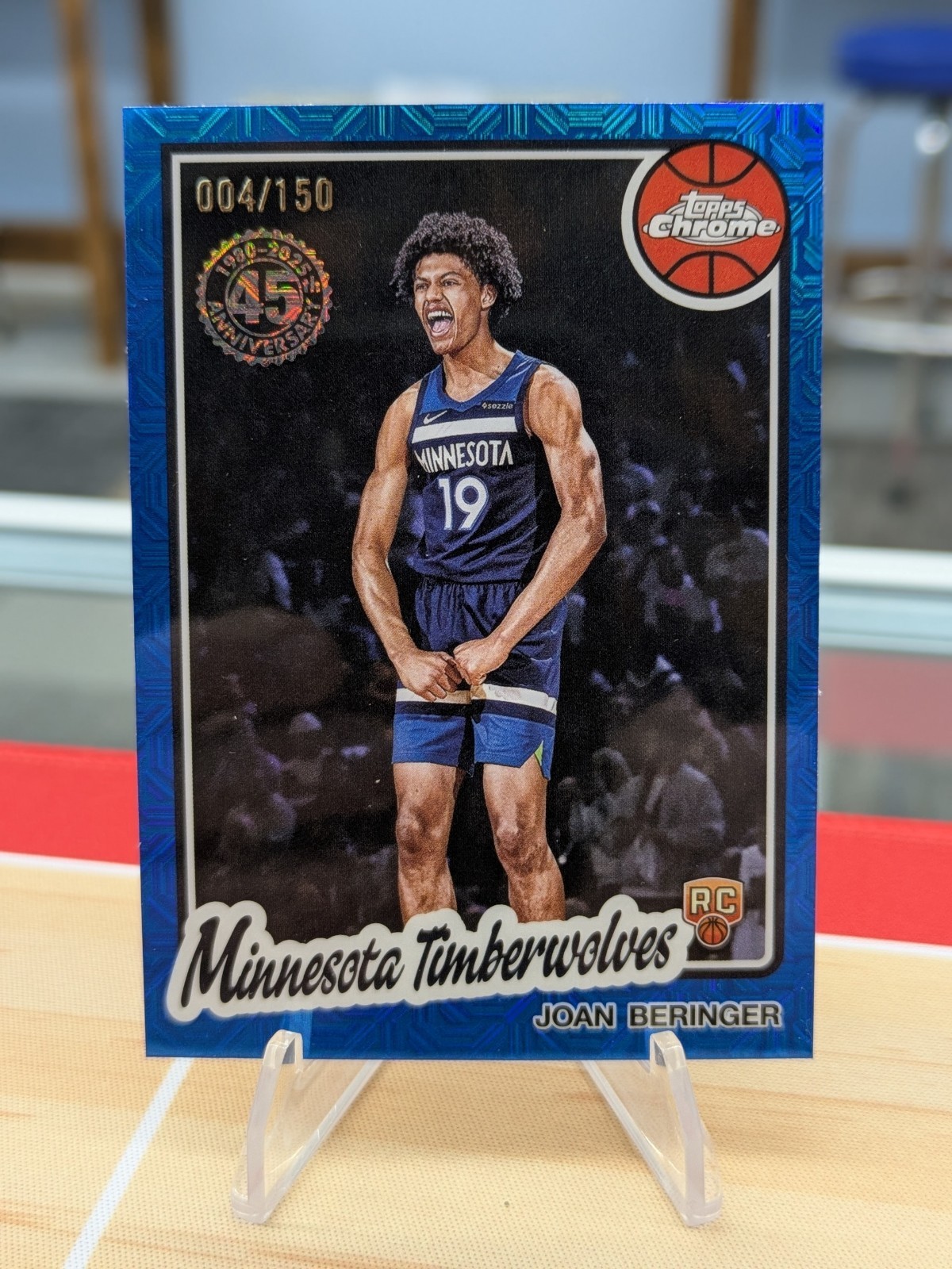 2025-26 Topps Silver Pack Joan Beringer Blue Mojo Refractor Rookie #TC-JBI /150