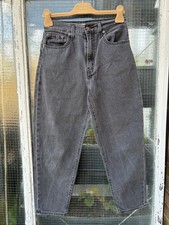 Gewaschene schwarze Levi's High Rise Loose Taper Jeans W 27 Zoll - passt Gr&ouml;&szlig;e 6-8 UK
