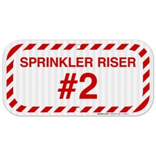 Sprinkler Riser 2 Sign, Fire Safety Sign, SI-5910 