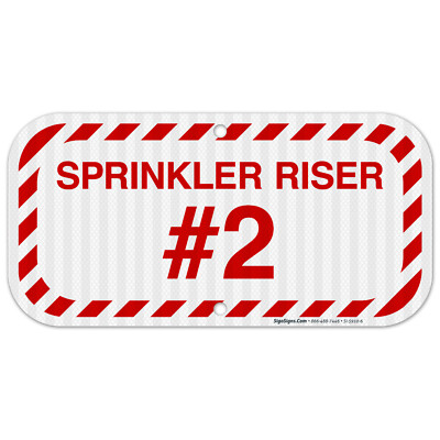 Sprinkler Riser #2 Sign, Fire Safety Sign, (SI-5910)